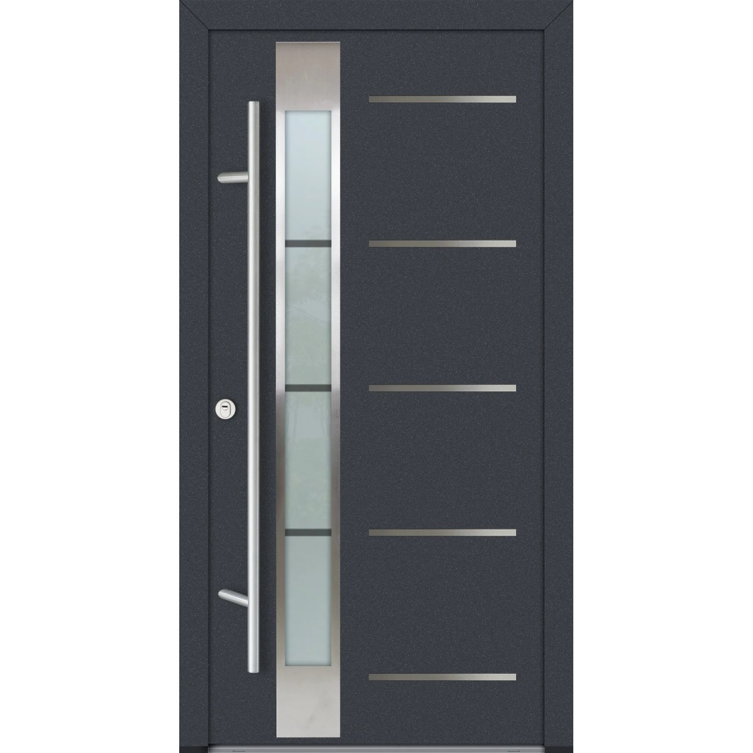 FM Türen AS68 Modell 45 1000 x 2000 Anthrazit Links Innen Beschläge Set 01