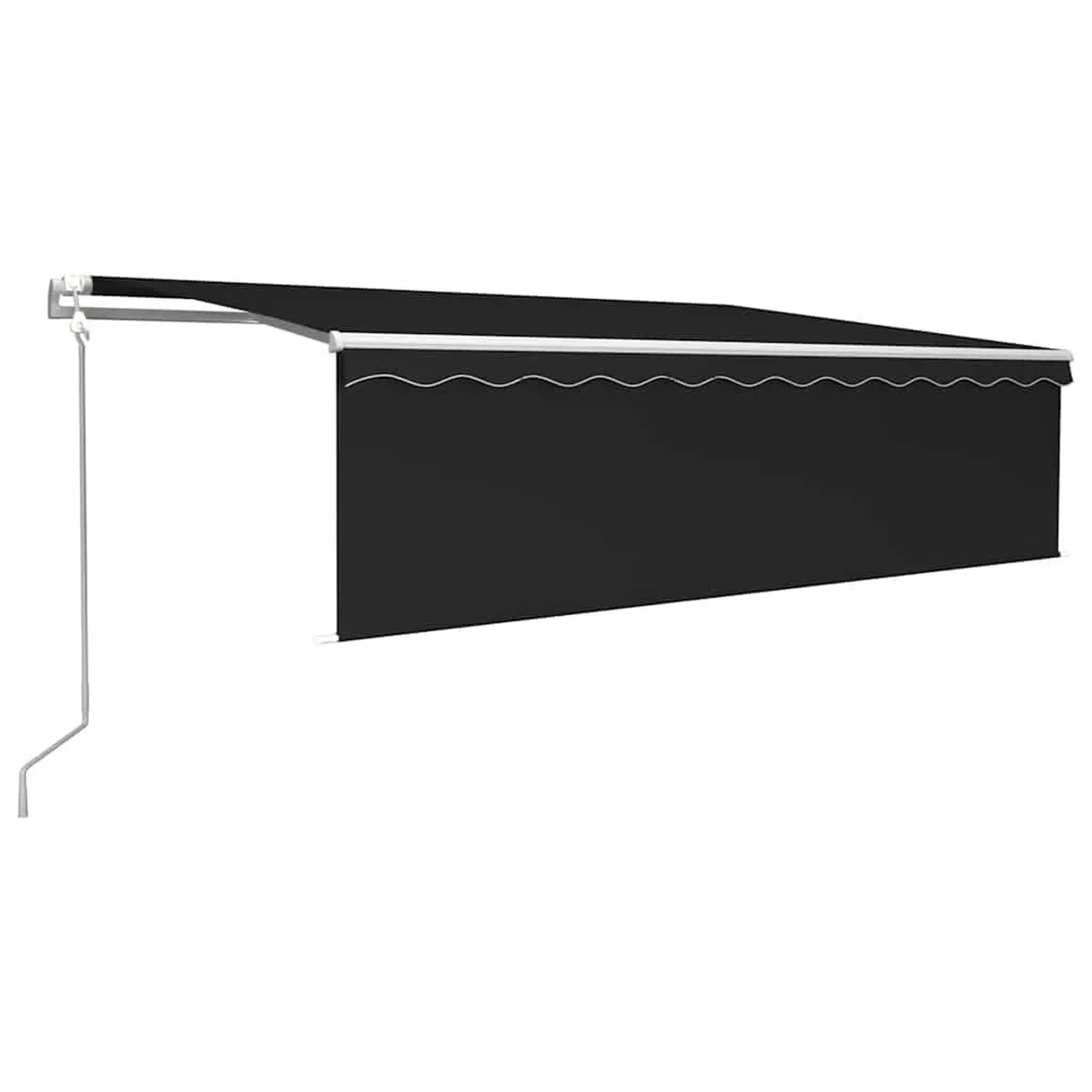 vidaXL Markise Automatisch Einziehbar mit Volant 5x3 m Anthrazit 3069349