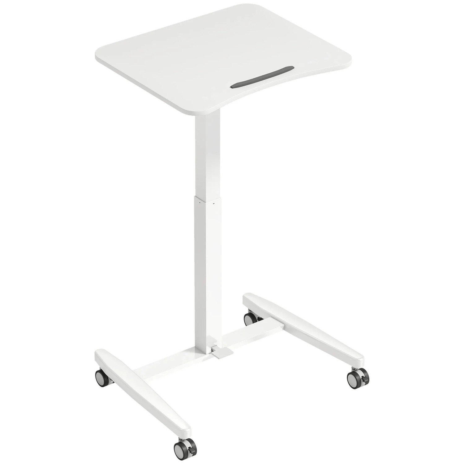 HOMCOM Standing Desk MDF Stahl 60,5L x 52B x 75-114H cm Weiß