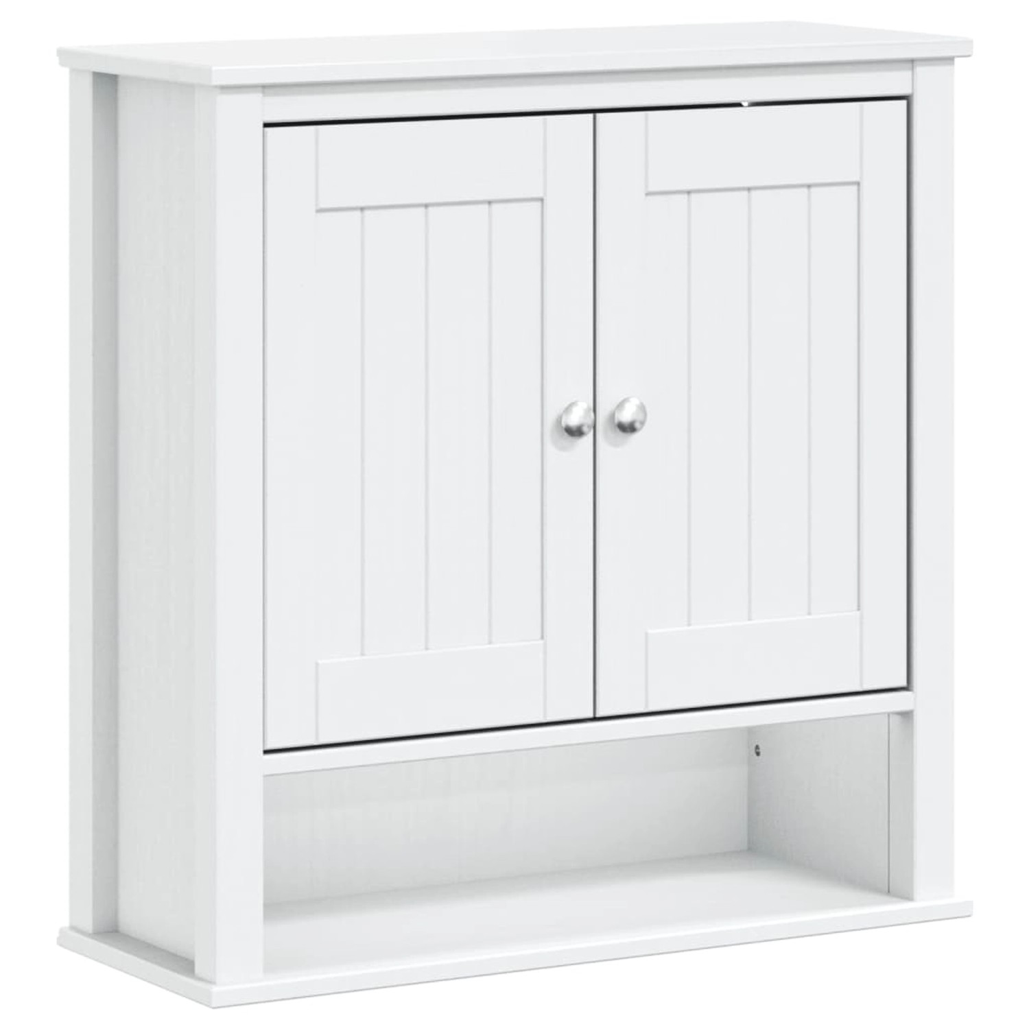 vidaXL Bad-Wandschrank BERG Weiß 69,5x27x71,5 cm Massivholz günstig online kaufen