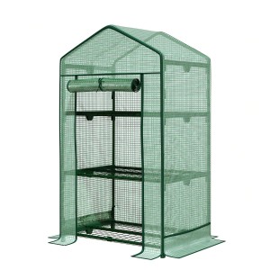 KARAT Gewächshaus Bloom mit 3 Ebenen, witterungsbeständig und in Gitteroptik.