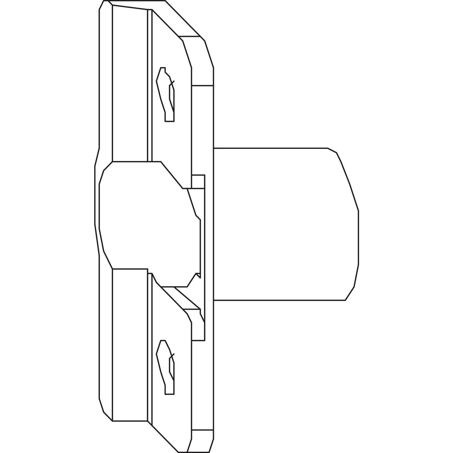 Maco Anpressverschluss Einbohrbar Rahmenteil Eurofalz 20mm 9V