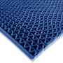 Blaue KARAT Hygienematte 90x900 cm für Barfußzonen, UV-beständig und mit Wellenstruktur.