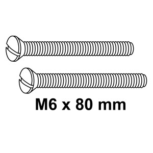 2er-Set Kirchhoff Simplex-Schrauben M6 x 80 mm für Spülen-Zubehör.
