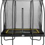 Schwarzes Salta Comfort Edition Gartentrampolin, 214 x 153 cm, mit Sicherheitsnetz.