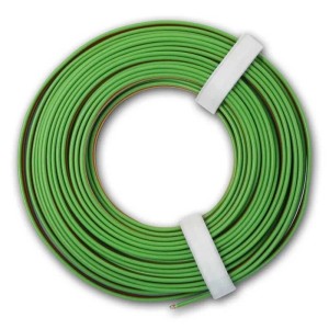 Aufgerolltes grünes 5m Kupferlitze Installationskabel, 4-adrig, 0,14mm². Ideal für RGB-LEDs.