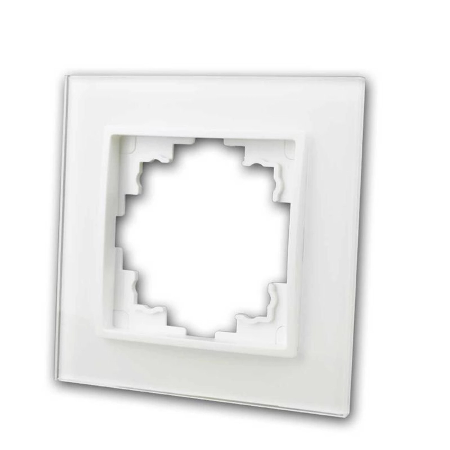 McPower FLAIR Glasrahmen 1-Fach Weiß Rahmen aus Glas