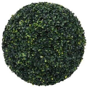 Künstliche Buchsbaumkugel, 52 cm, grün, 2er-Set. Dekorative Kunstpflanze für Innen und Außen.