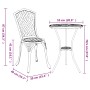 Weißes 3-tlg. vidaXL Garten Bistro Set aus Aluminium, ideal für Terrasse und Balkon.