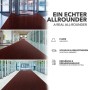 Roter Eventteppich Atlas nach Maß (200x1500cm) für Flur, Eingangsbereich oder Messe.