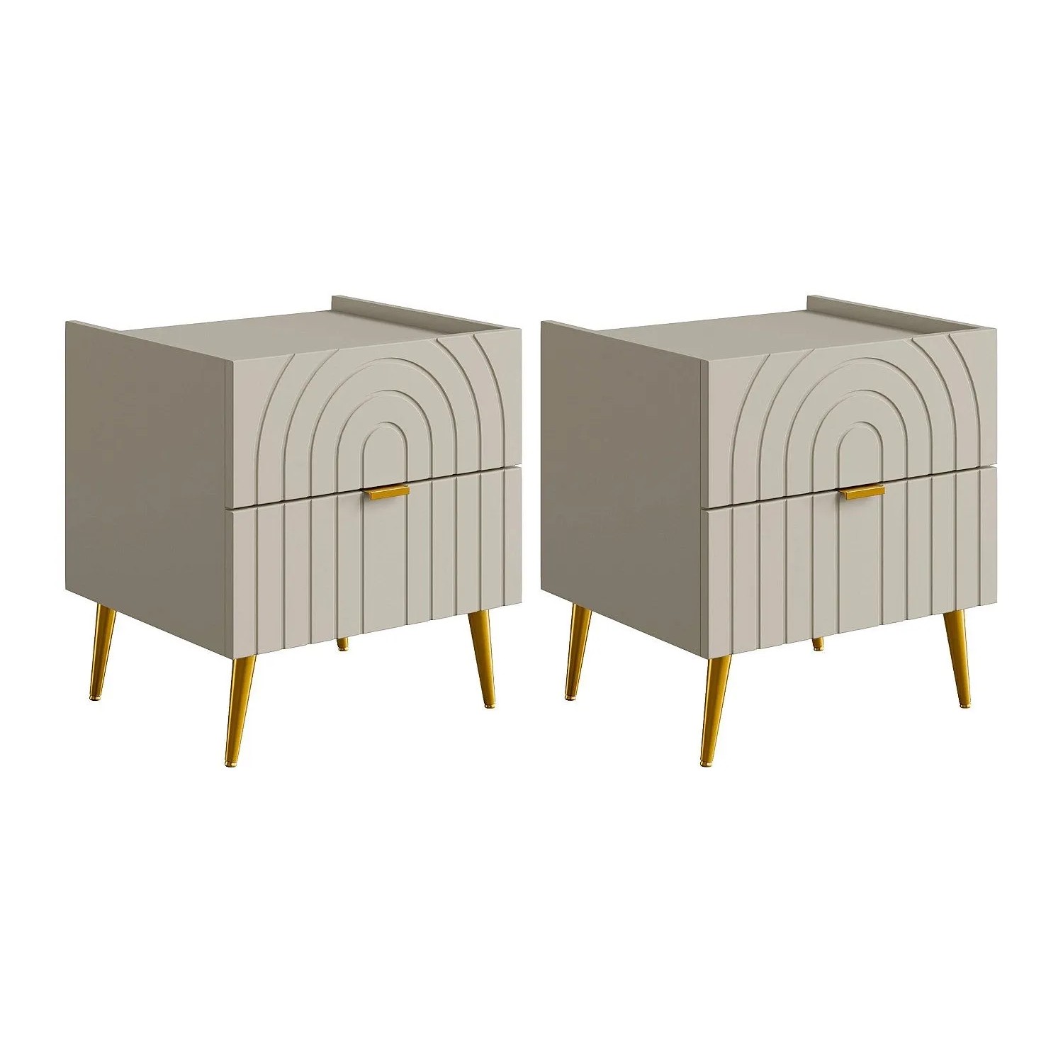 Vente-unique Nachttisch Norsim Beige 45 cm