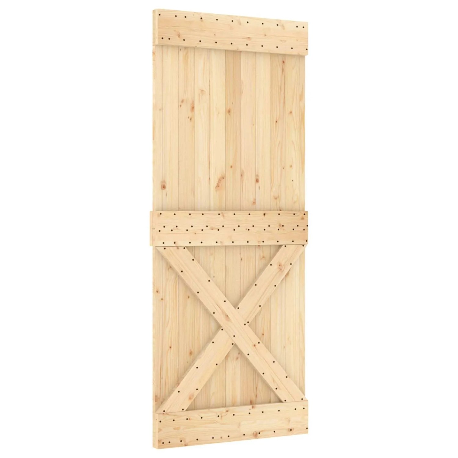 vidaXL Schiebetür NARVIK Natur und Schwarz 85 x 210 cm 152,5 cm 3445349