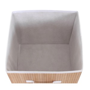 Faltbox 4er-Set aus Bambus, Innenansicht der Aufbewahrungsbox.