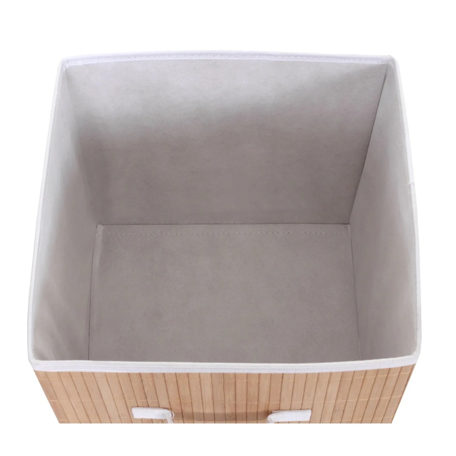 Faltbox 4er-Set aus Bambus, Innenansicht der Aufbewahrungsbox.
