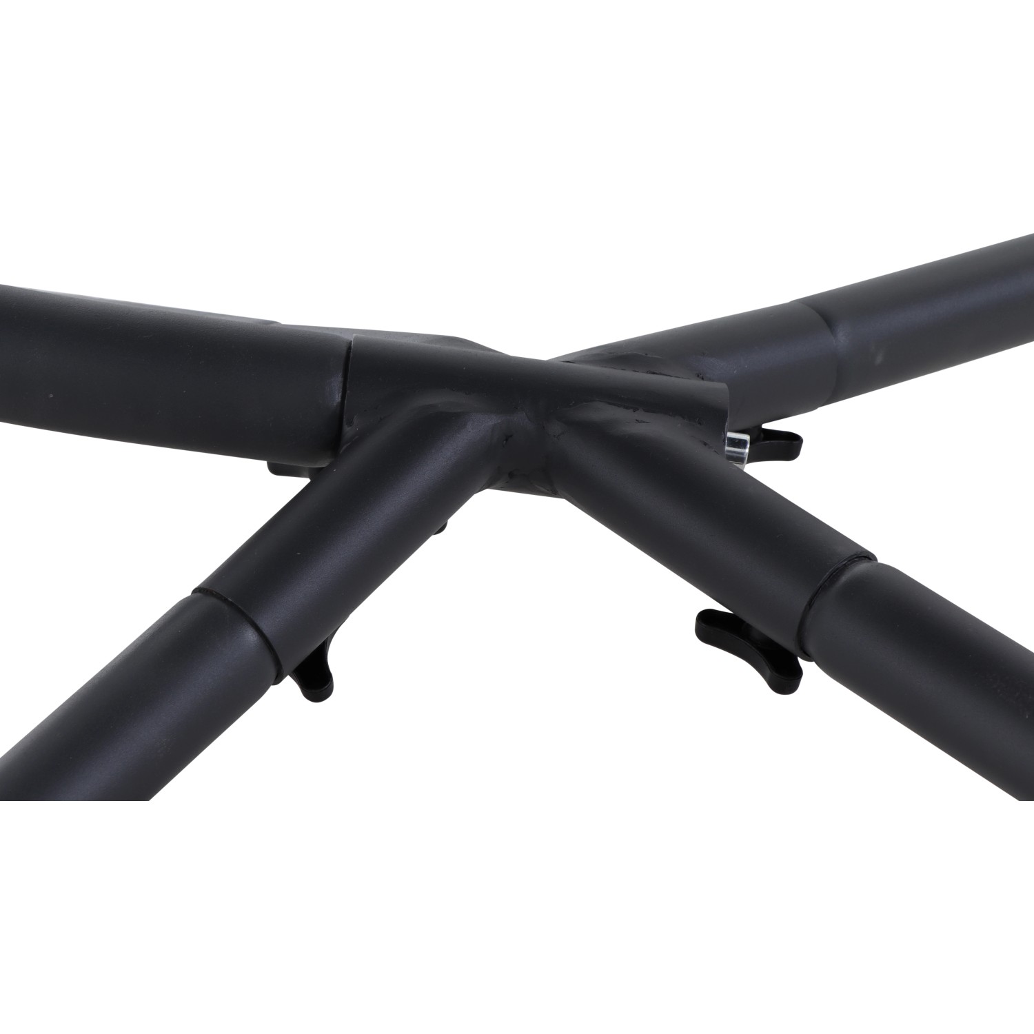 Detailaufnahme des Stahlrahmens vom Siena Garden Hängesessel Yobaya Cool Black.