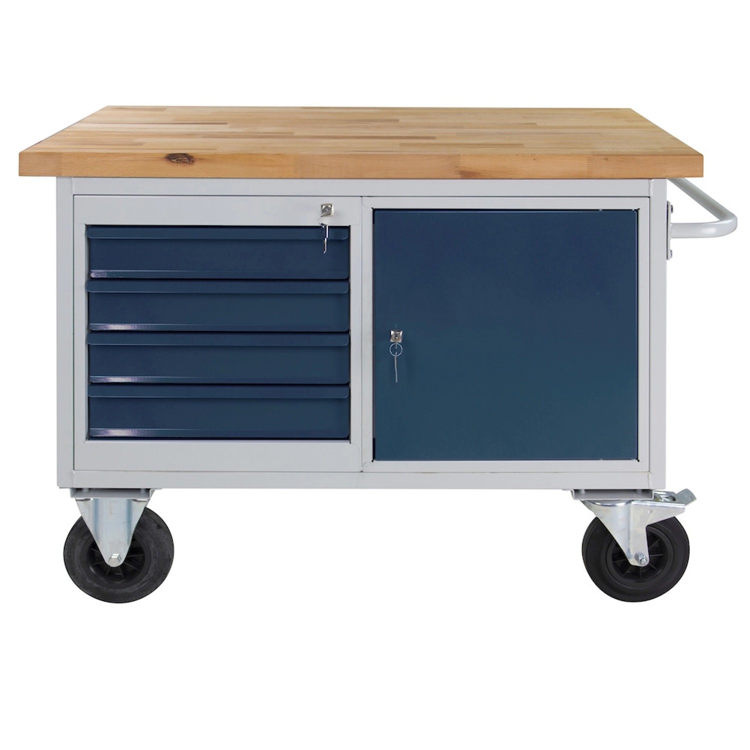 PROREGAL Mobile Werkbank Rhino mit 4 Schubladen Tür HxBxT 83 x 130 x 60 cm günstig online kaufen