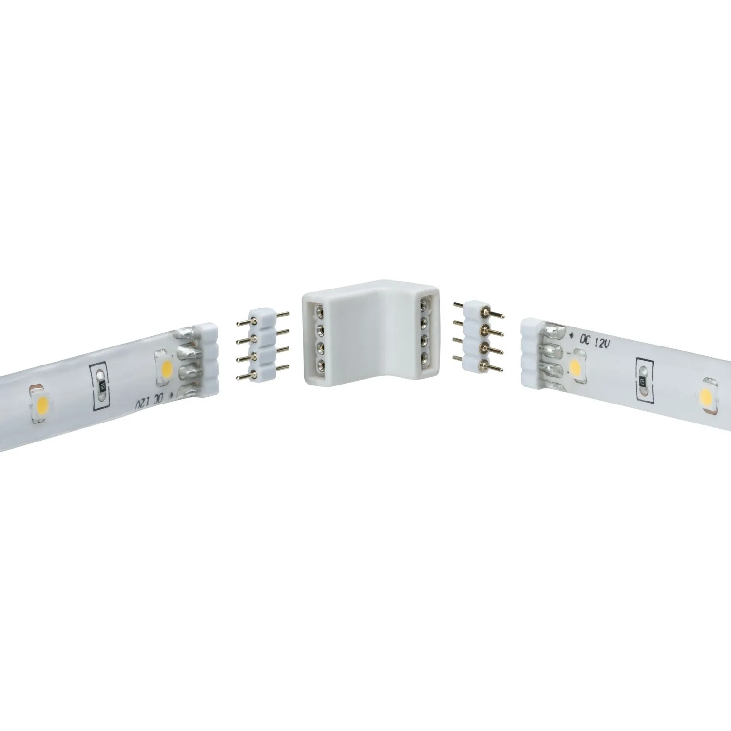 Paulmann YourLED Eckverbinder 4er-Pack, weiß-schwarz, für LED-Streifen