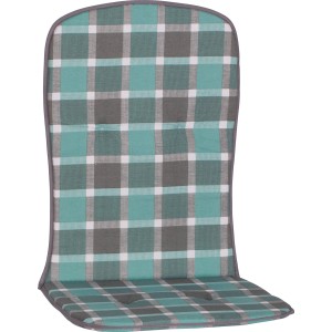 Beo Hochlehner Auflage Mono Palma mit Karo-Muster für Gartenstuhl.