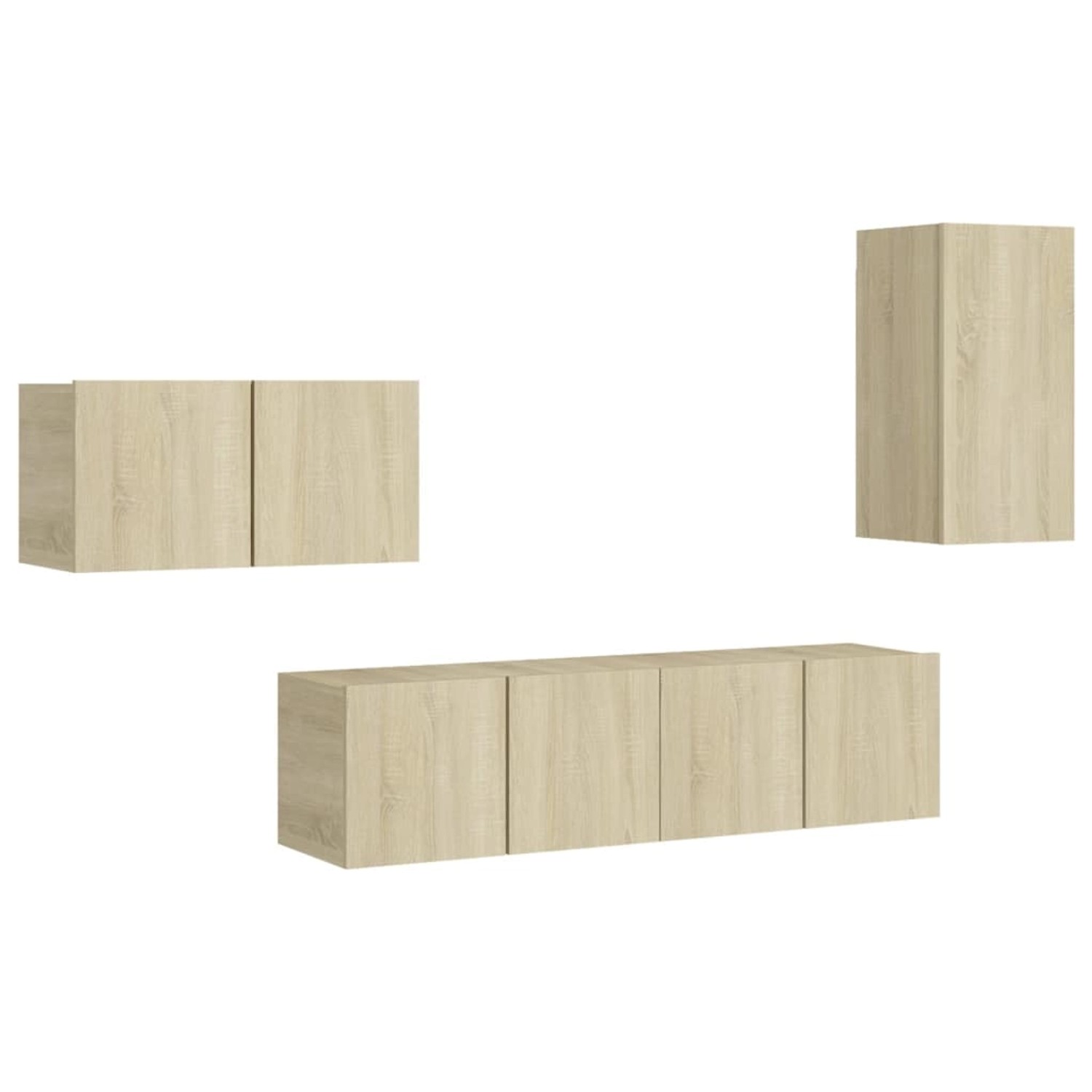 VidaXL 4-tlg. TV-Schrank-Set Sonoma-Eiche Holzwerkstoff 5 günstig online kaufen