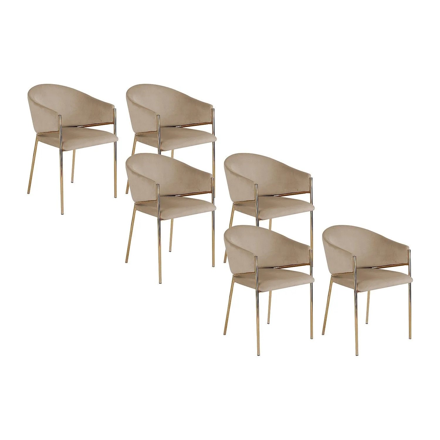 Vente-unique Stuhl Ordida Beige 53 cm