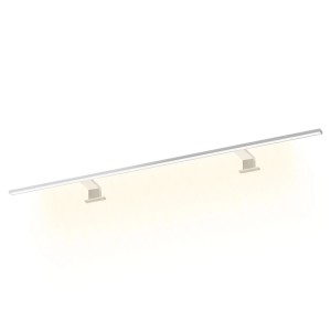 Silbergraue Spectraline LED Spiegelleuchte, 120cm, für Bad & Spiegelschrank, warmweißes Licht.