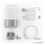 HmIP Home Control Unit mit Zubehör für die Hausautomation, Aufsicht von oben.