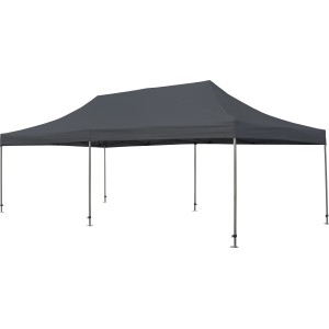 Dunkelgrauer Faltpavillon Carupano, 790x397 cm, ideal für Feste und Flohmärkte.