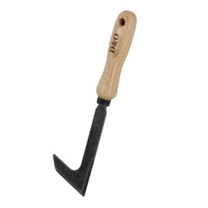 D&O Fugenkratzer mit Holzgriff aus Esche und geschmiedetem Blatt für die Gartenarbeit.