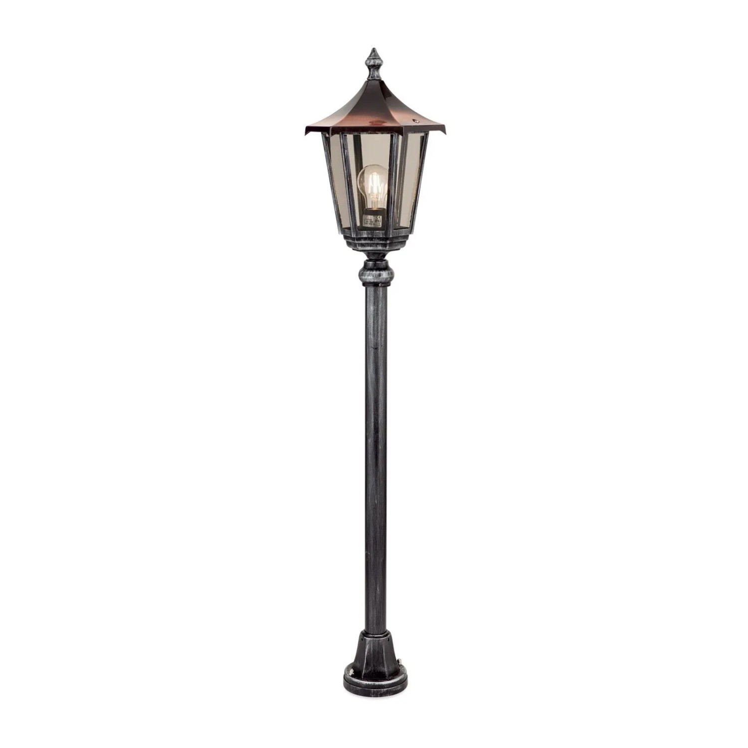 Orion Leuchten Außen Wegeleuchte 116cm 100W E27 Schwarz-Silber
