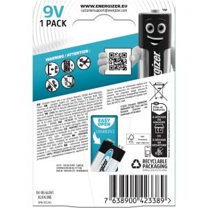 Energizer Max Plus 9V E-Block Alkaline-Batterie, 1 Stück.