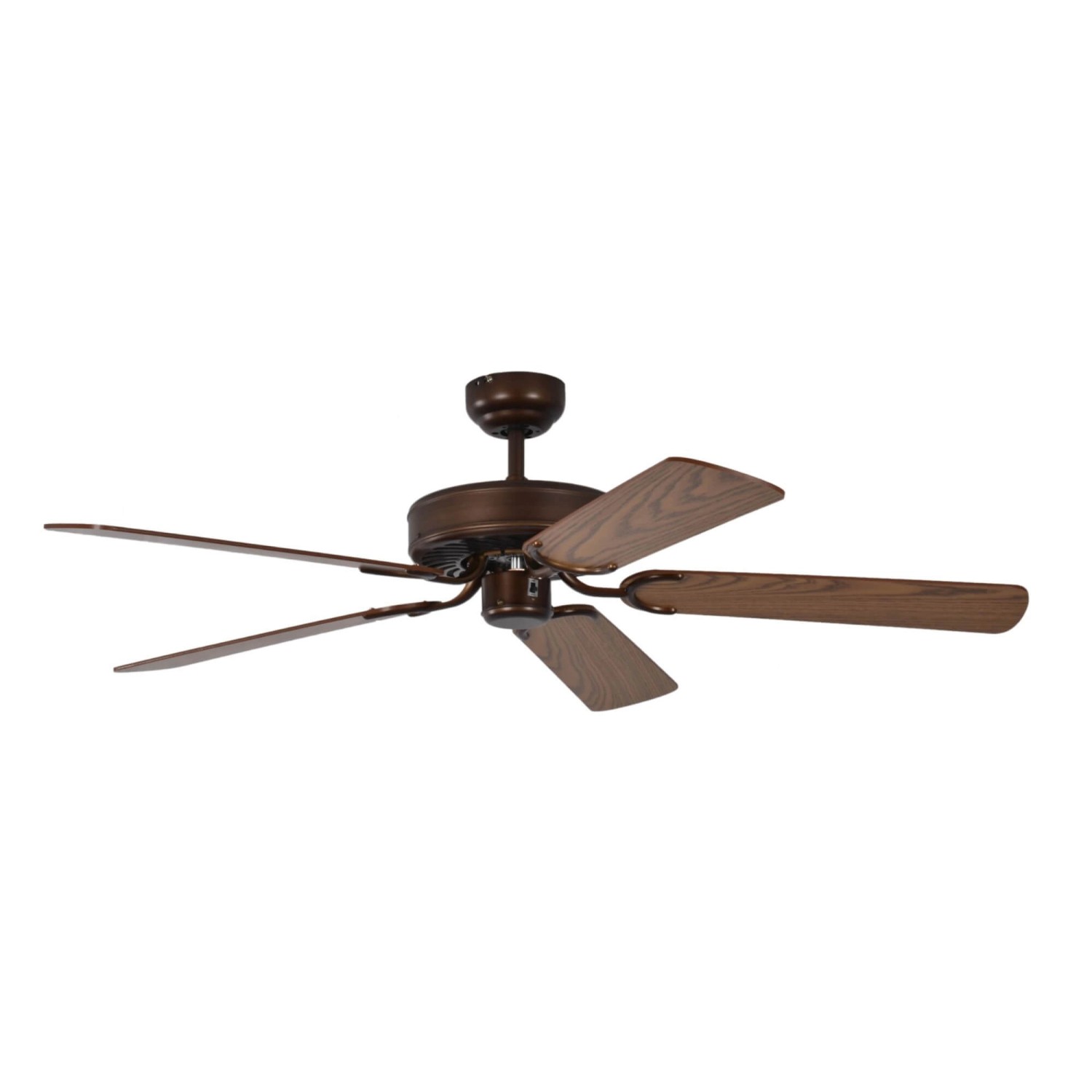 Pepeo Deckenventilator Potkuri Aged Bronze - Eiche 132 cm mit Zugkette günstig online kaufen