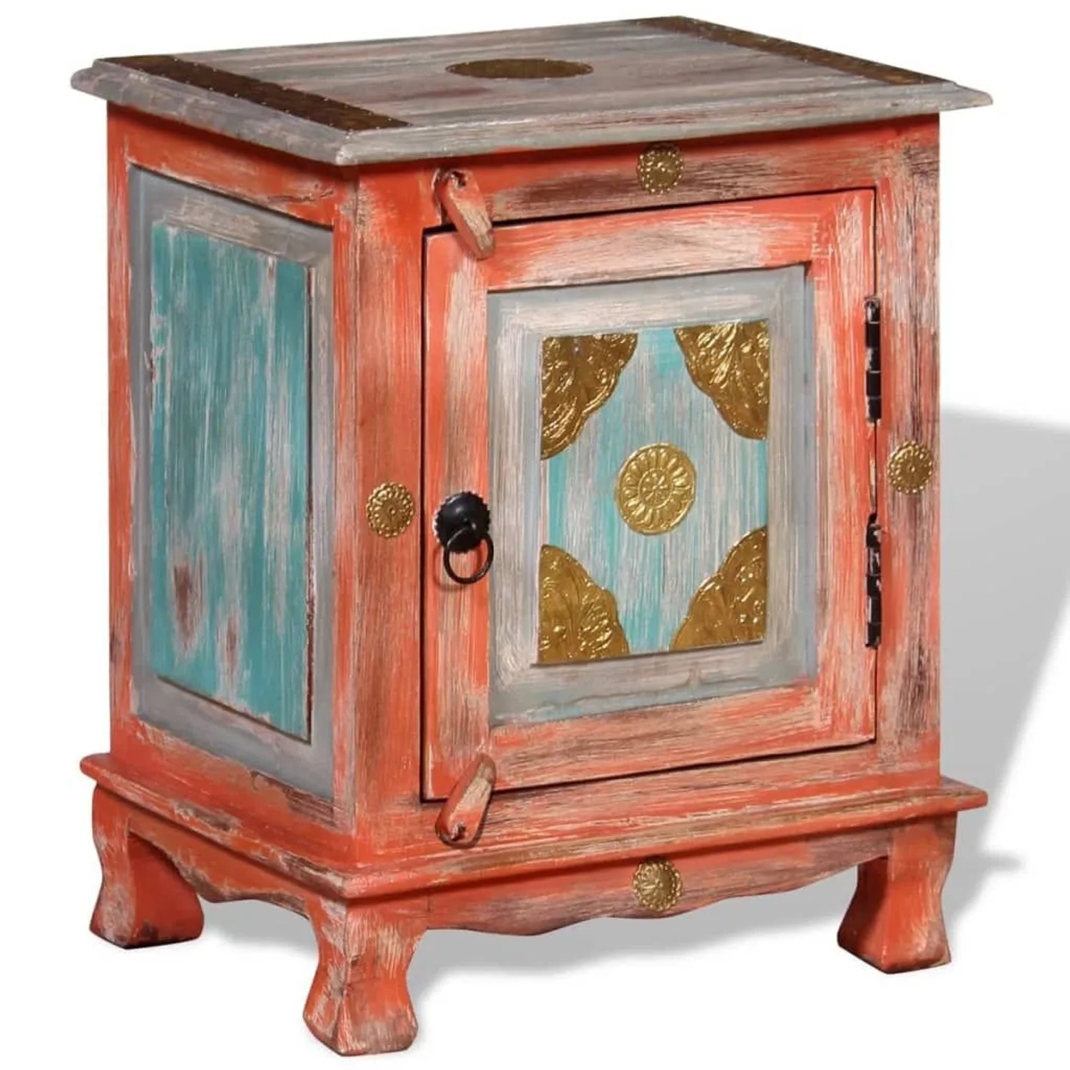 vidaXL Nachttisch Massivholz Mango Orange 243969