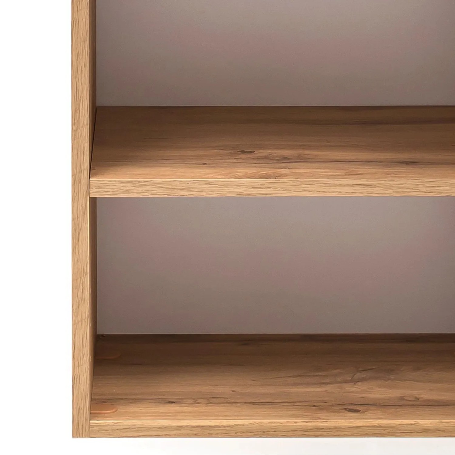 Held Möbel Unterschrank Salerno, 40 cm, Wotaneiche, Bad-Hängeschrank mit zwei Fächern.
