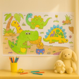 Relaxdays Ausmaltischdecke 2er Set Papier Weiß Selbstklebend 3 m