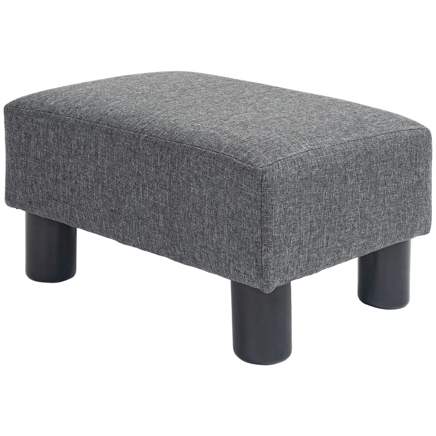 HOMCOM Fußhocker Polyetser Schaumstoff L40 x B30 x H24 cm Dunkelgrau