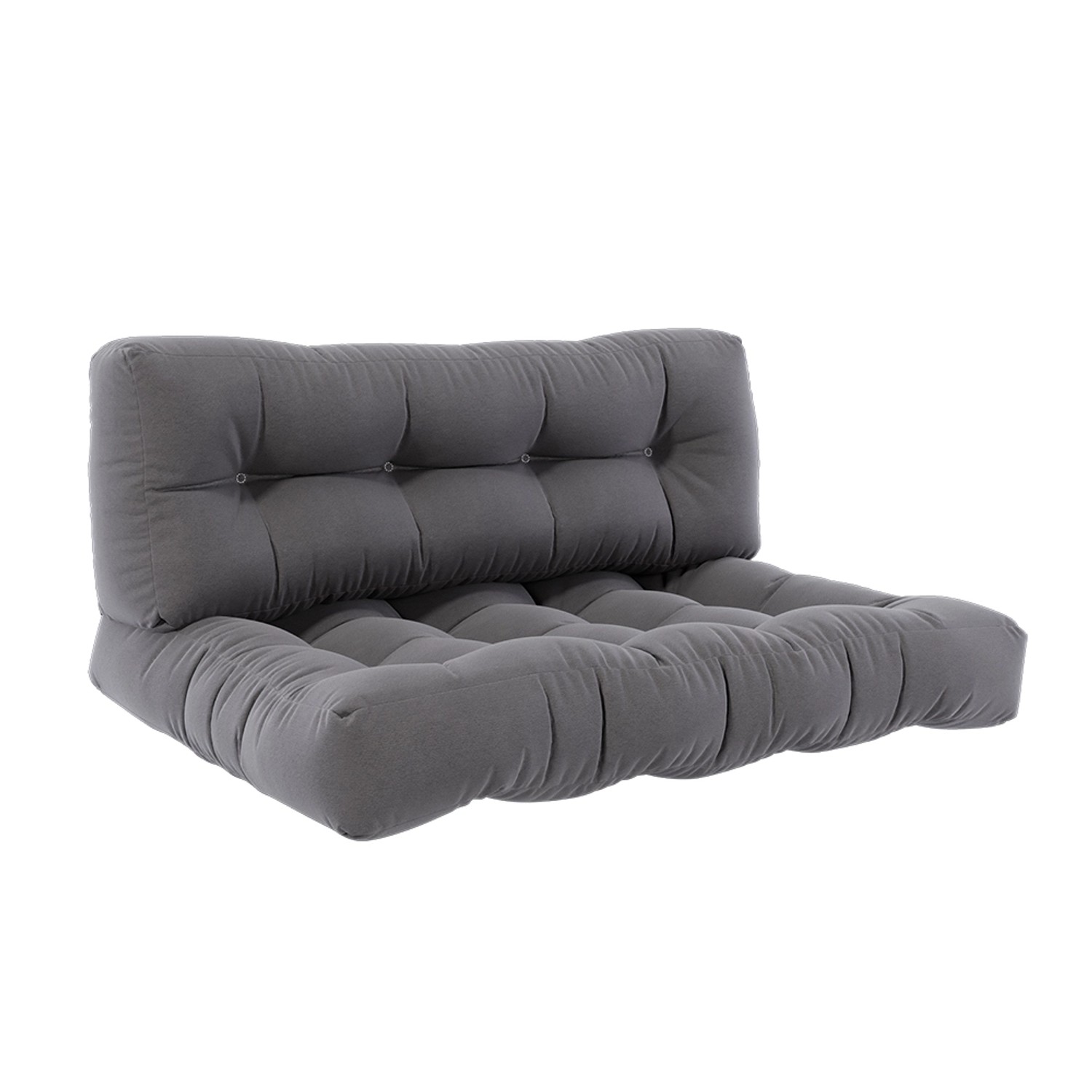 Vicco Palettenkissen Set Grau 120 x 80 cm 2 Teile Flocken