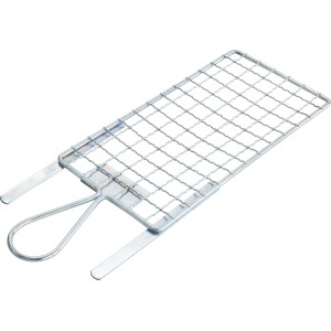 Silbernes LUX Farbgitter aus Metall, 11x29cm, zum Abstreifen von Farbe von Farbrollen und Pinseln.