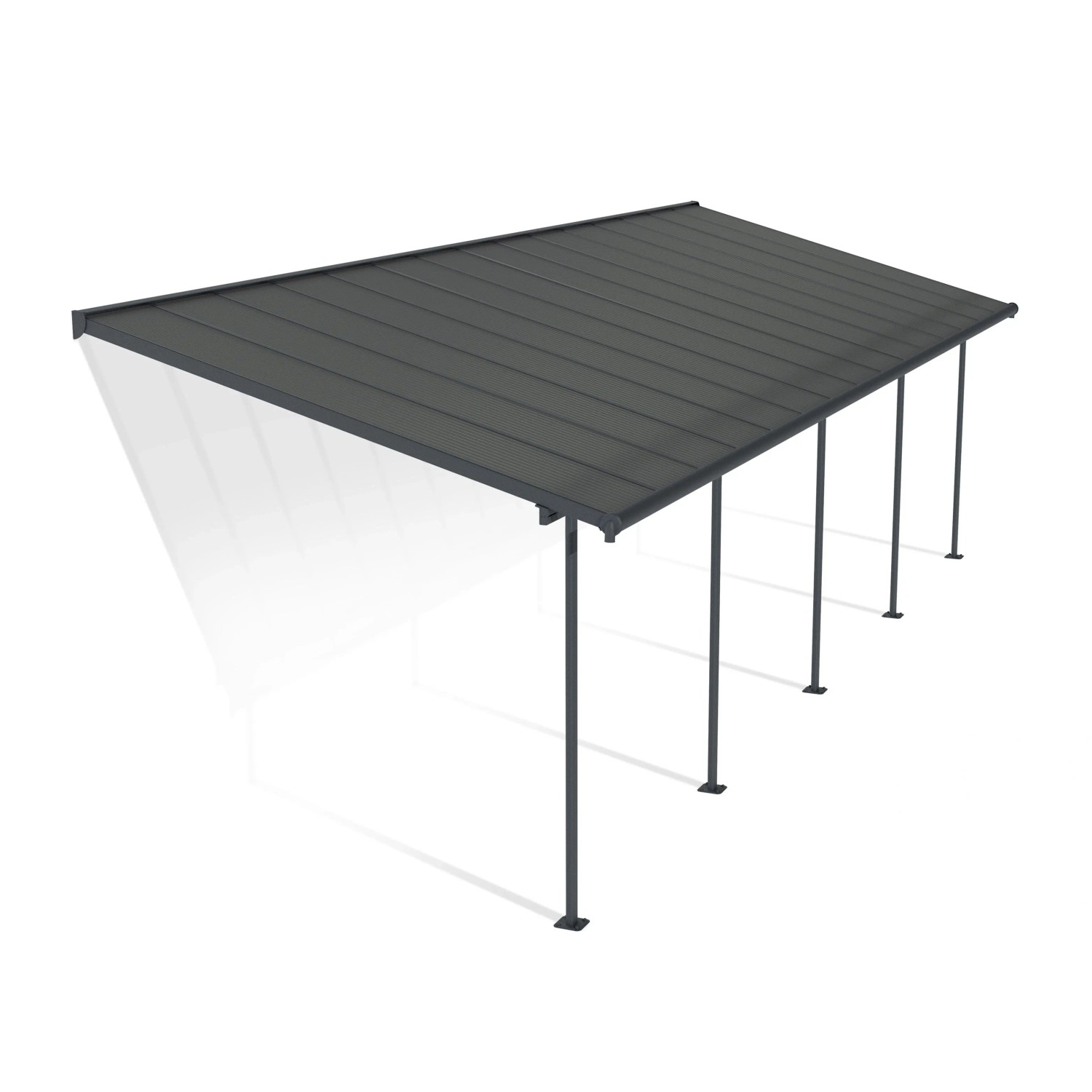 Canopia Terrassenüberdachung Capri 915 cm x 300 cm Anthrazit Grau