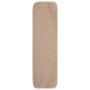 Beige Antirutsch Stufenmatte aus PP, rechteckig mit abgerundeten Ecken, 75x20 cm. Strukturierte Oberfläche.