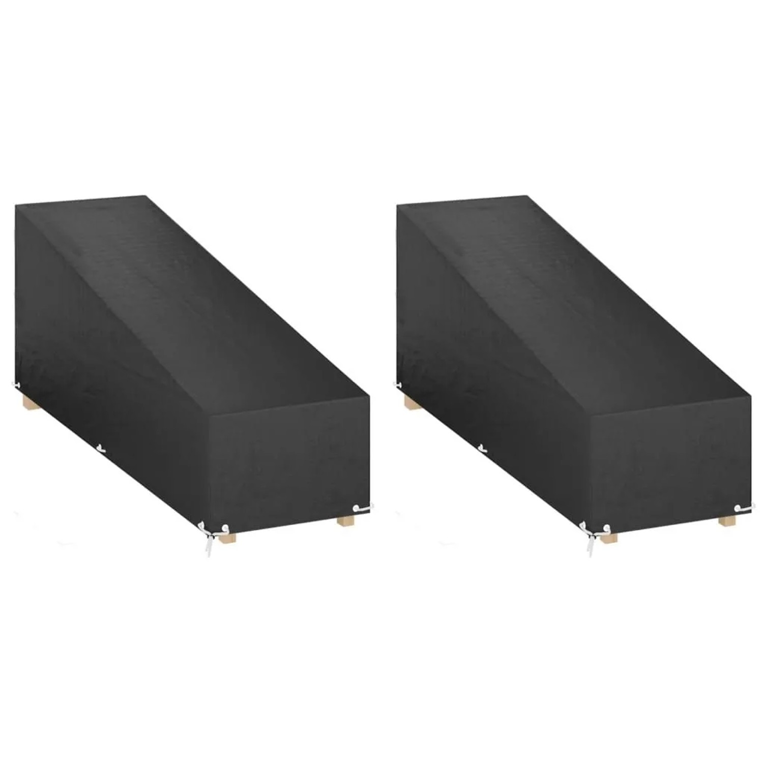 vidaXL Abdeckungen für Sonnenliegen 2 Stk 12 Ösen 200x65x35/60 cm 3155395