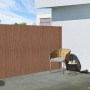 Floraworld Sichtschutz Premium Plus, 180x300 cm, hellbraun, auf Terrasse mit Stuhl und Tisch.