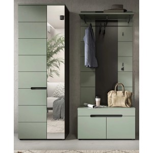 Inn.Furn Garderoben-Set 3-teilig in Salbei und Grau 160 cm Cooper
