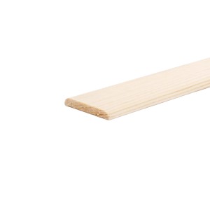 Döllken Tapetenleiste aus roher Kiefer, 10x80x2100 mm, für saubere Wandabschlüsse.