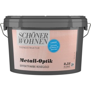 Schöner Wohnen Trendstruktur Metall-Optik Rosegold, 2,5 l Dose Effektfarbe.