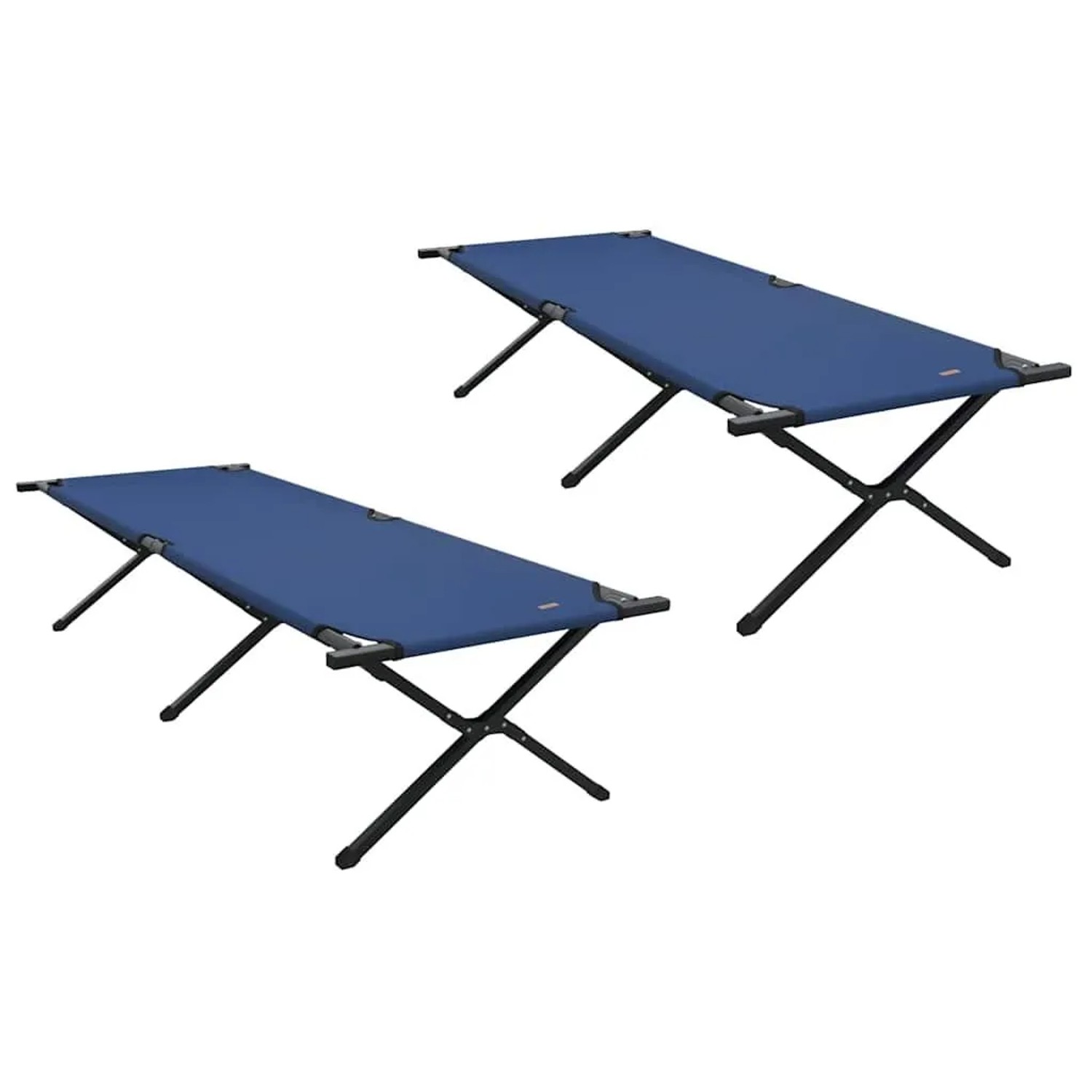 vidaXL Klapp Schlafbett fürs Camping 2 Stk Blau 210 x 80 x 46 cm 42003192