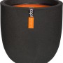 Schwarzer, runder Capi Pflanztopf Smooth, Ø 43 cm, für Innen- und Außenbereich.