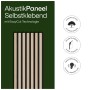 Amadeo Akustikpaneel Eiche Natur, selbstklebend, 240x30,5 cm, zur Schallabsorption und Wandgestaltung.