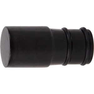 Schwarzes Gardinenstangen-Endstück in Zylinderform, Ø 19 mm, für Stilgarnituren.