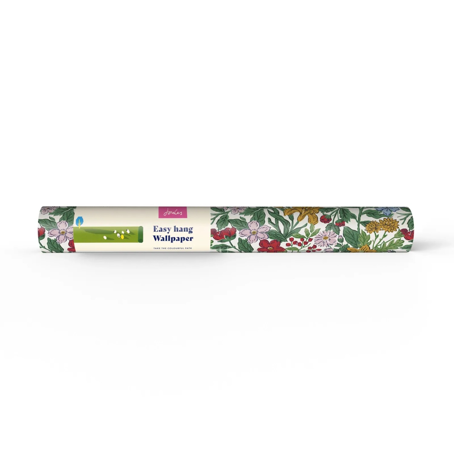 Rolle Joules Vliestapete Arts and Crafts Floral Rainbow mit Blumenmuster.