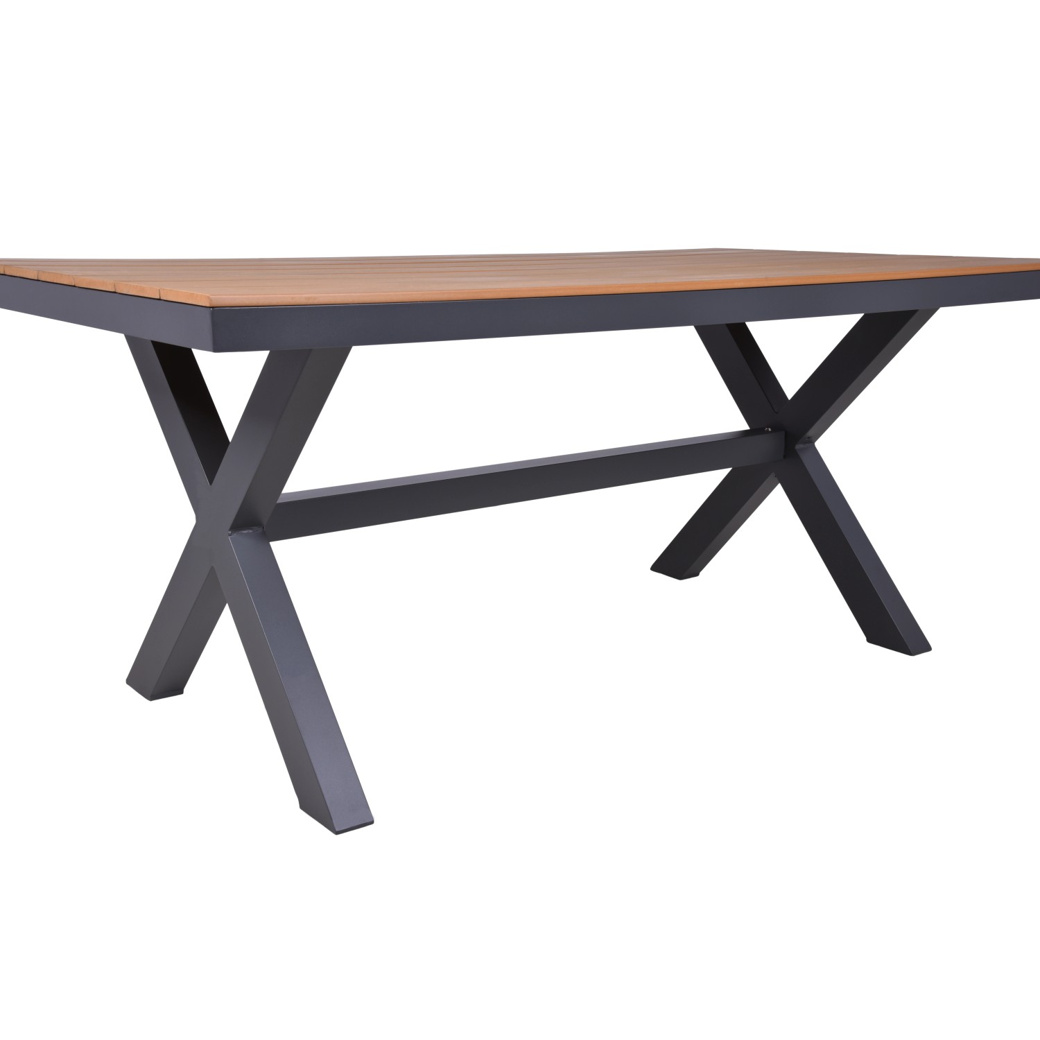 Garden Pleasure Gartentisch Silea Rechteckig Braun-Schwarz 93,5 cm x 173 cm günstig online kaufen